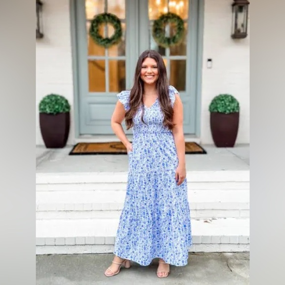 Sugar Lips Klara Smocked Maxi Dress